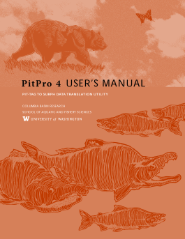 Orange PitPro User's Manual cover with salmon, a bear, and butterfly (Decorative)
