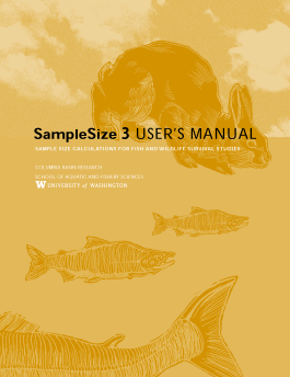Yellow SampleSize 3 User's Manual cover with a rabbit and salmon (Decorative)